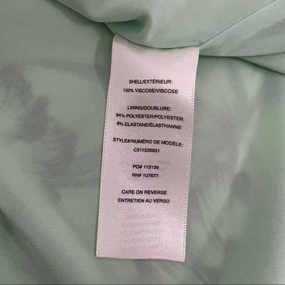 Alice + Olivia Brooke Oasis Mint Floral Sleeveless Mini Dress Tropical Size 10 - Picture 10 of 11